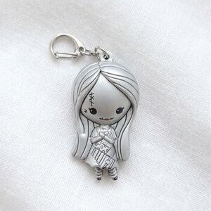Silver Girl Doll Keychain Charm